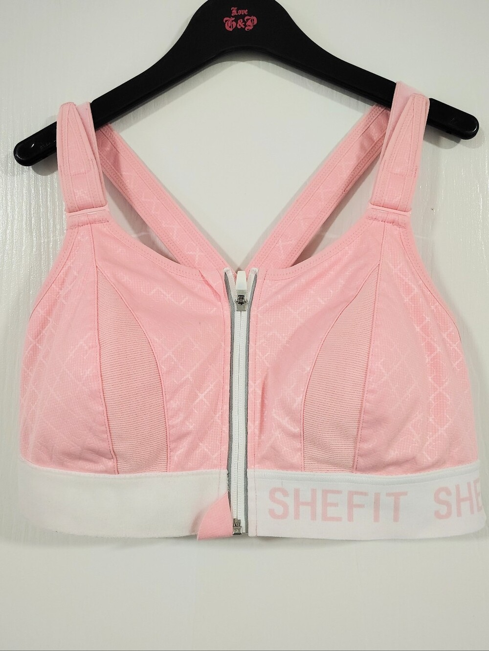 SHEFIT Ultimate Sports Bra Pink "Confident" Adjustable High-Impact Women's 2LUXE - Picture 5 of 14